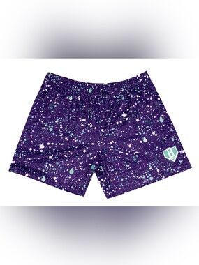 Baseball Lifestyle 101 Purple Splatter Shorts YXS